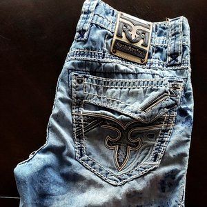 Mens Rock Revival Jean Shorts size 29